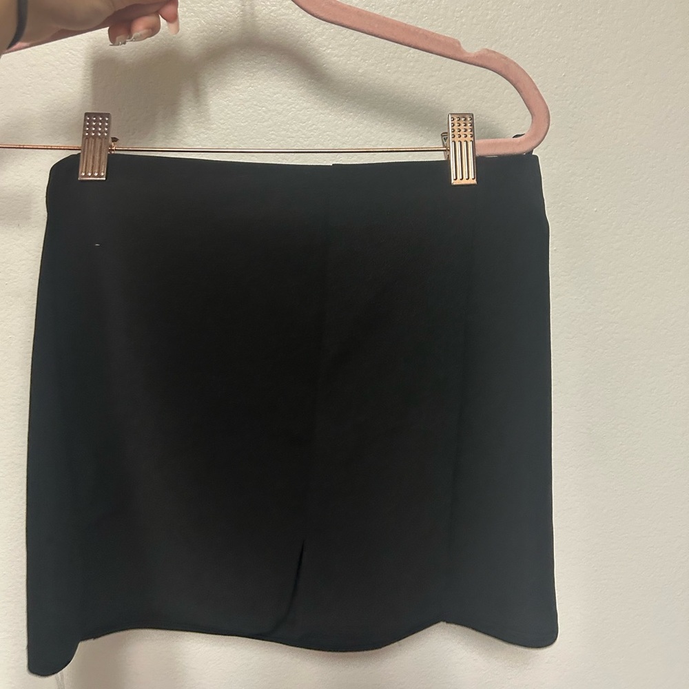 Plain black pencil skirt